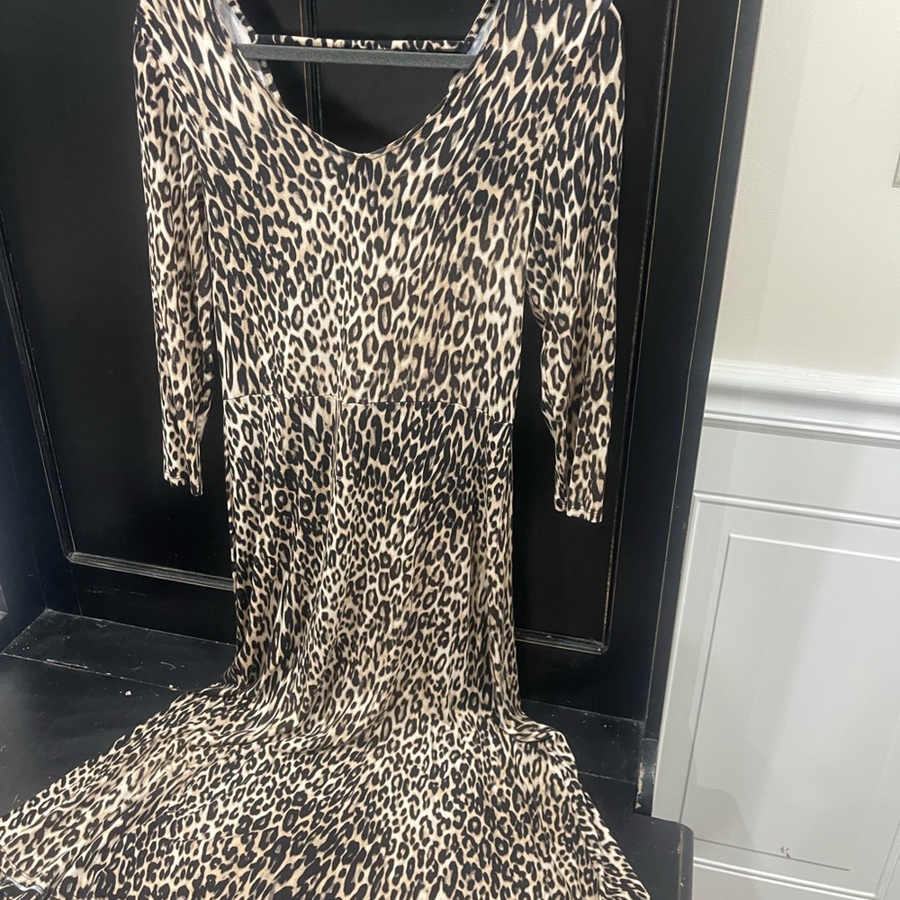 Spense Animal Print Long Sleeve Dress
